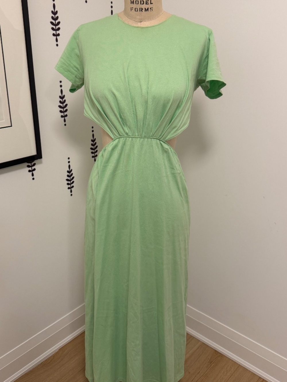 LOULOU STUDIO GREEN CUTOUT DRESS